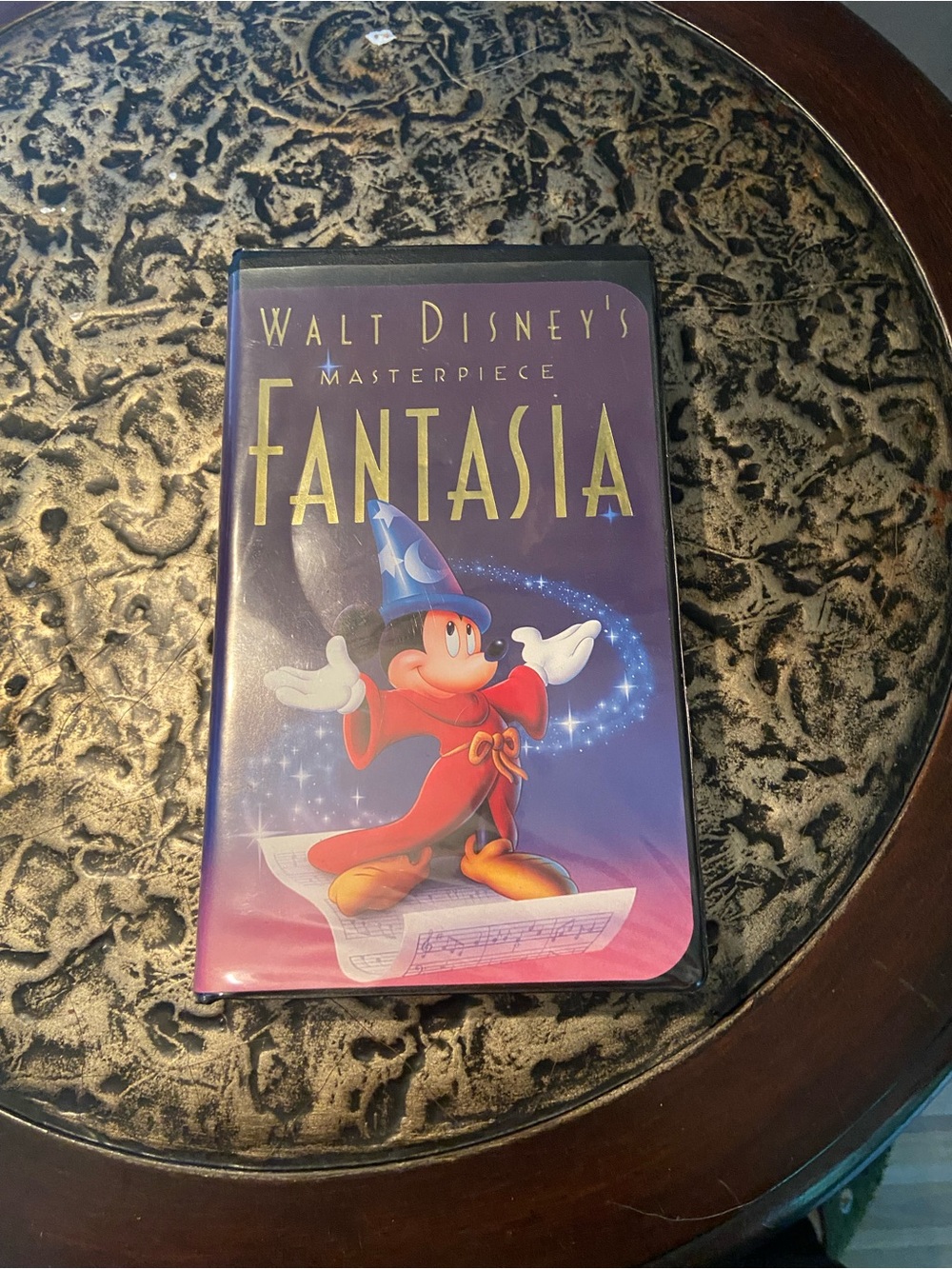 Disney Fantasia VHS with Purple & Gold Cover Featuring Mickey